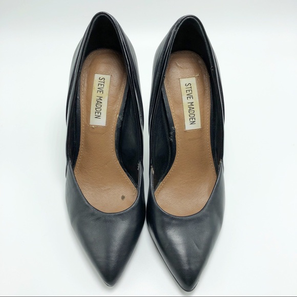 Steve Madden Clydee Leather Pump with Patent - Picture 2 of 8